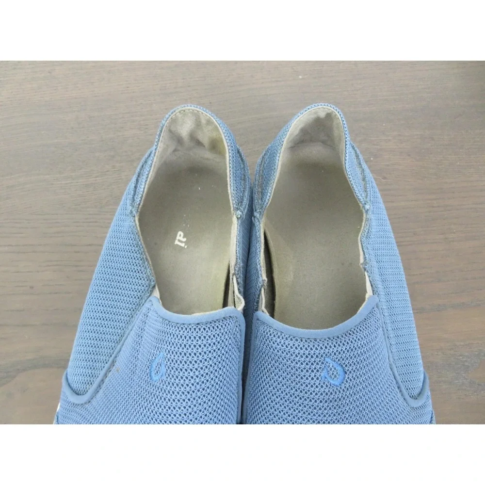OluKai Nohea Mesh Shoes Mens Size 11 Blue Slip On Loafer Comfort Casual